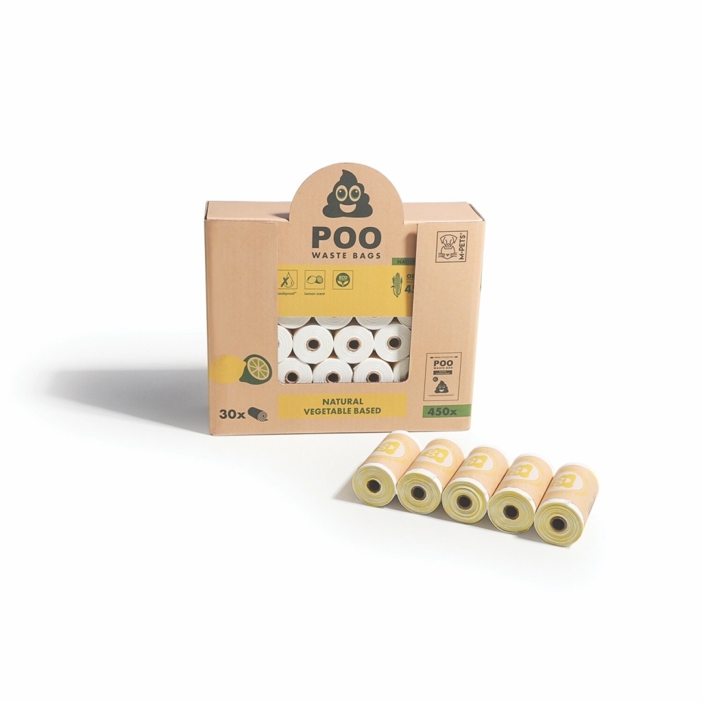 M-Pets Poo Limon Kokulu Köpek Dışkı Poşeti 22x32cm (30'lu)