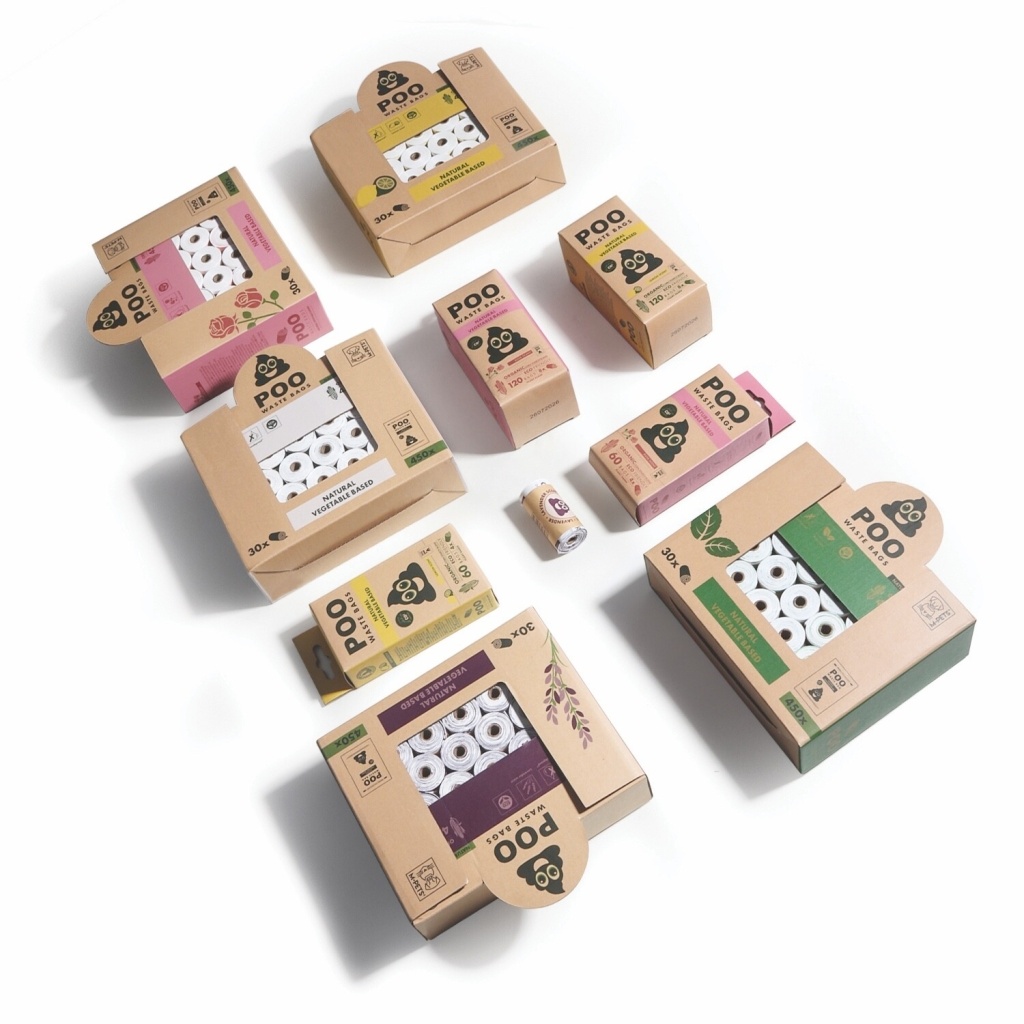 M-Pets Poo Gül Kokulu Köpek Dışkı Poşeti 22x32cm (30'lu)