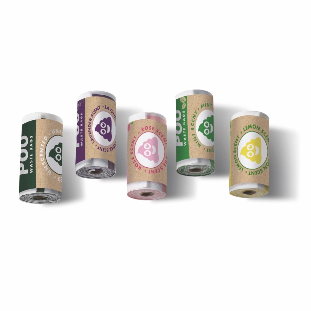 M-Pets Poo Gül Kokulu Köpek Dışkı Poşeti 22x32cm (30'lu)