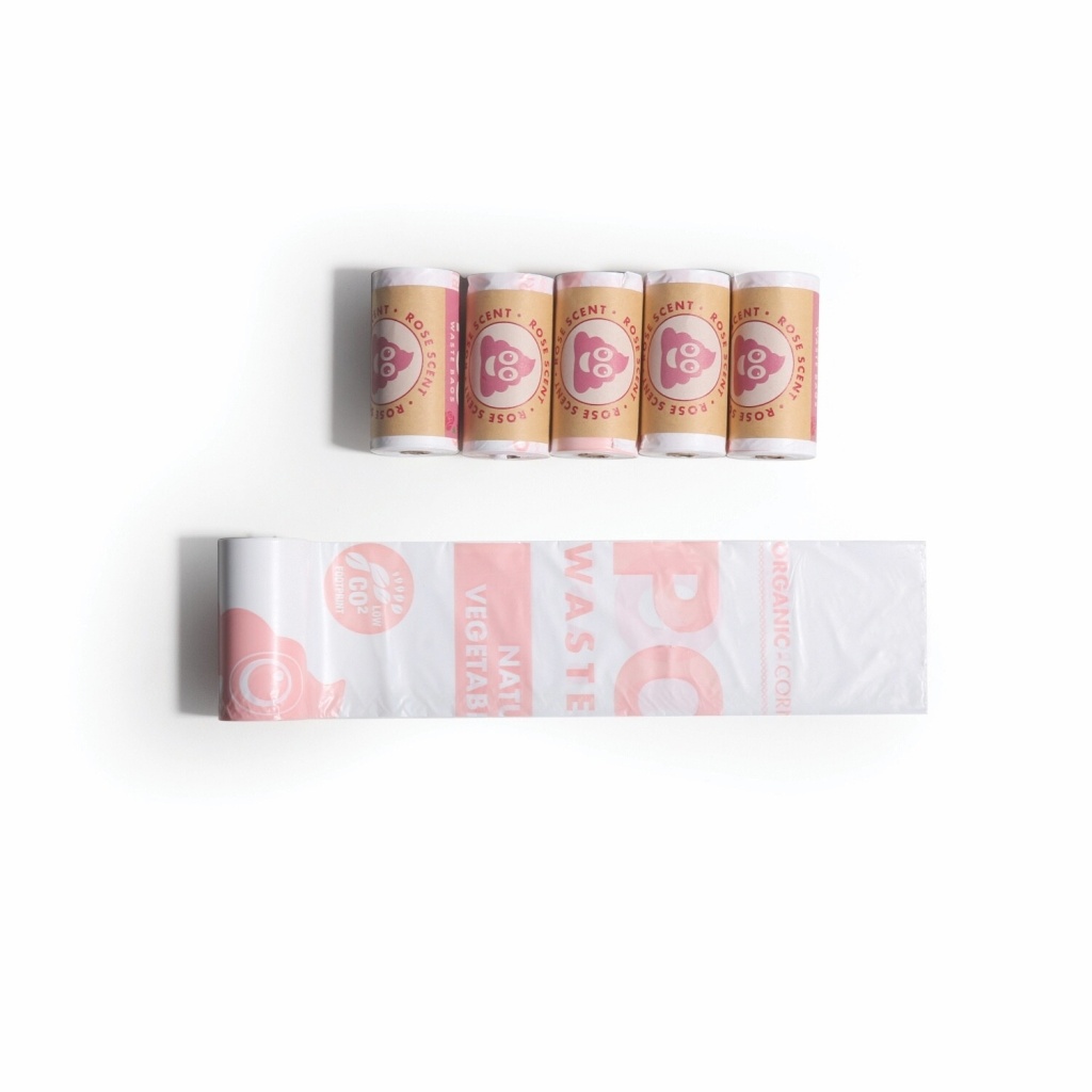 M-Pets Poo Gül Kokulu Köpek Dışkı Poşeti 22x32cm (30'lu)