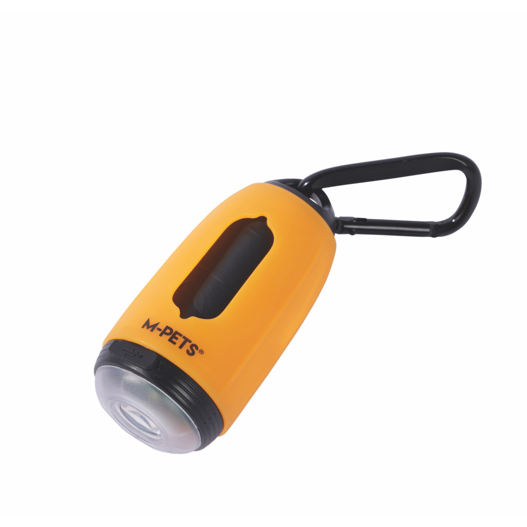 M-Pets Flash Ledli Dışkı Poşeti Kutusu (Turuncu)