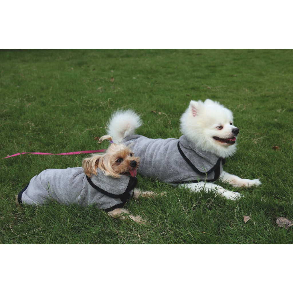 M-Pets Bath Time Mikrofiber Köpek Bornozu 44–61cm [M]