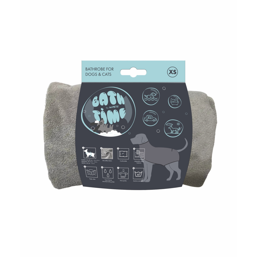 M-Pets Bath Time Köpek Bornozu 36-49cm [XS]