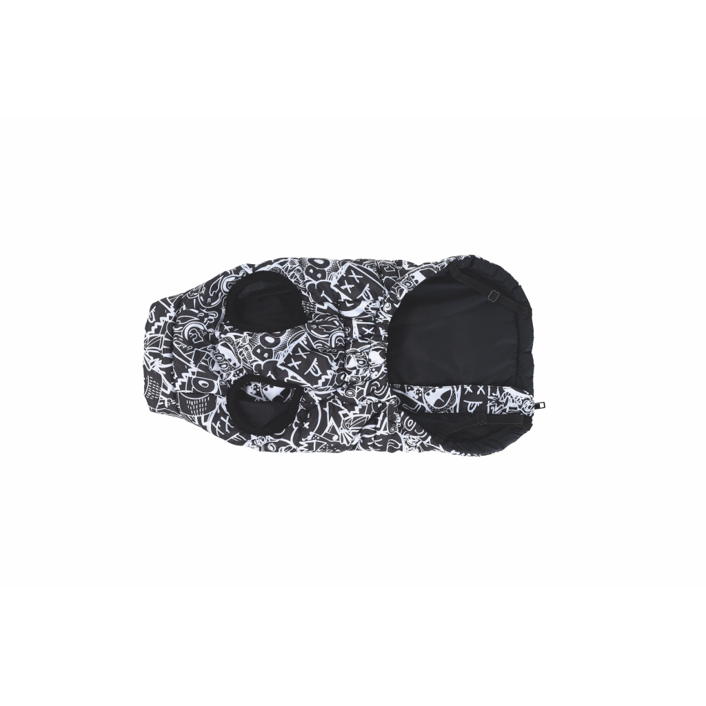 M-Pets Urban Sytle Winter Köpek Ceketi (Siyah-Beyaz) [M]