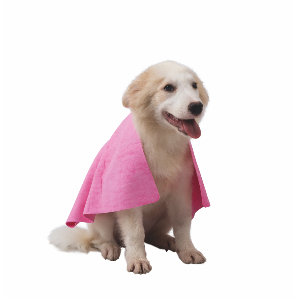 M-Pets Bathtime Hızlı Kuruyan Kedi ve Köpek Havlusu 64x43cm (Pembe)