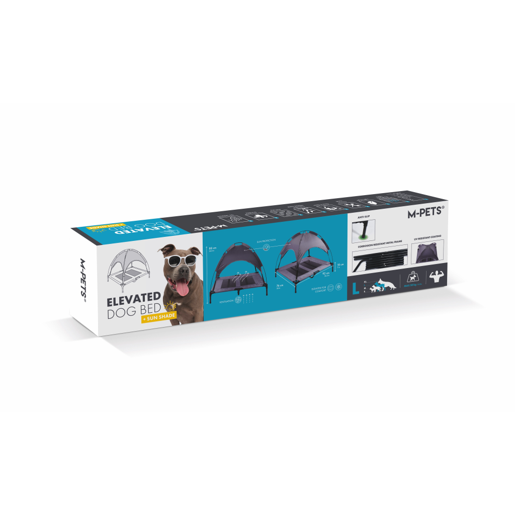 M-Pets Elevated Çadırlı Kedi ve Köpek Yatağı 92x76x88cm [L]
