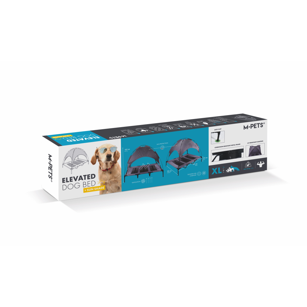 M-Pets Elevated Çadırlı Kedi ve Köpek Yatağı 122x92x105cm [XL]