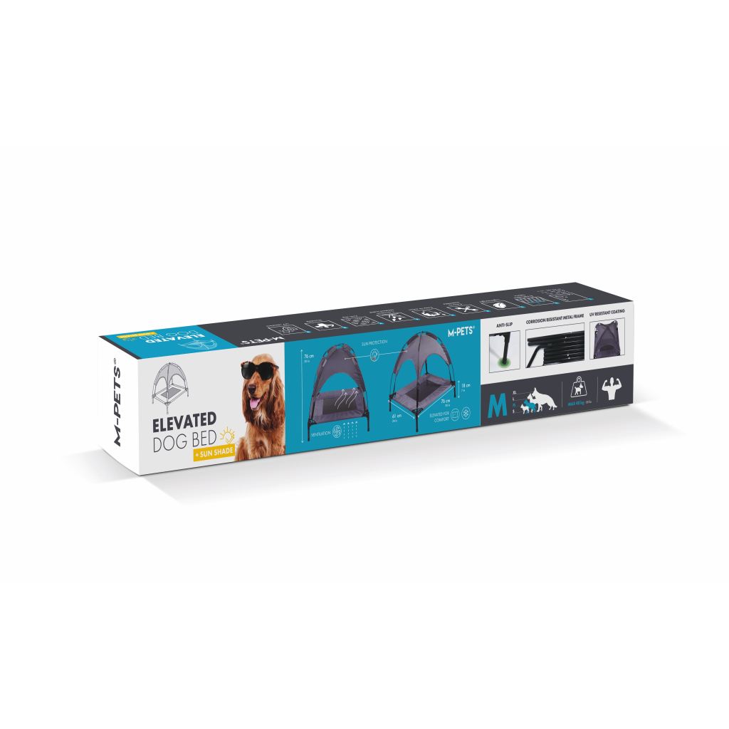 M-Pets Elevated Çadırlı Kedi ve Köpek Yatağı 76x61x76cm [M]