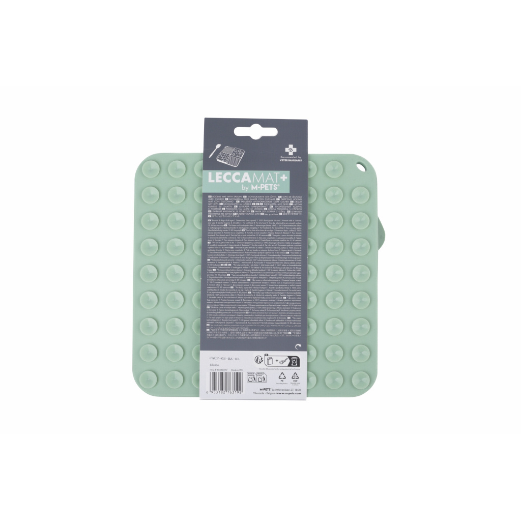 M-Pets Lecca Kedi ve Köpekler için Kaşıklı Yavaş Beslenme Ödül Matı 20,8x20,8 (Yeşil) [M]