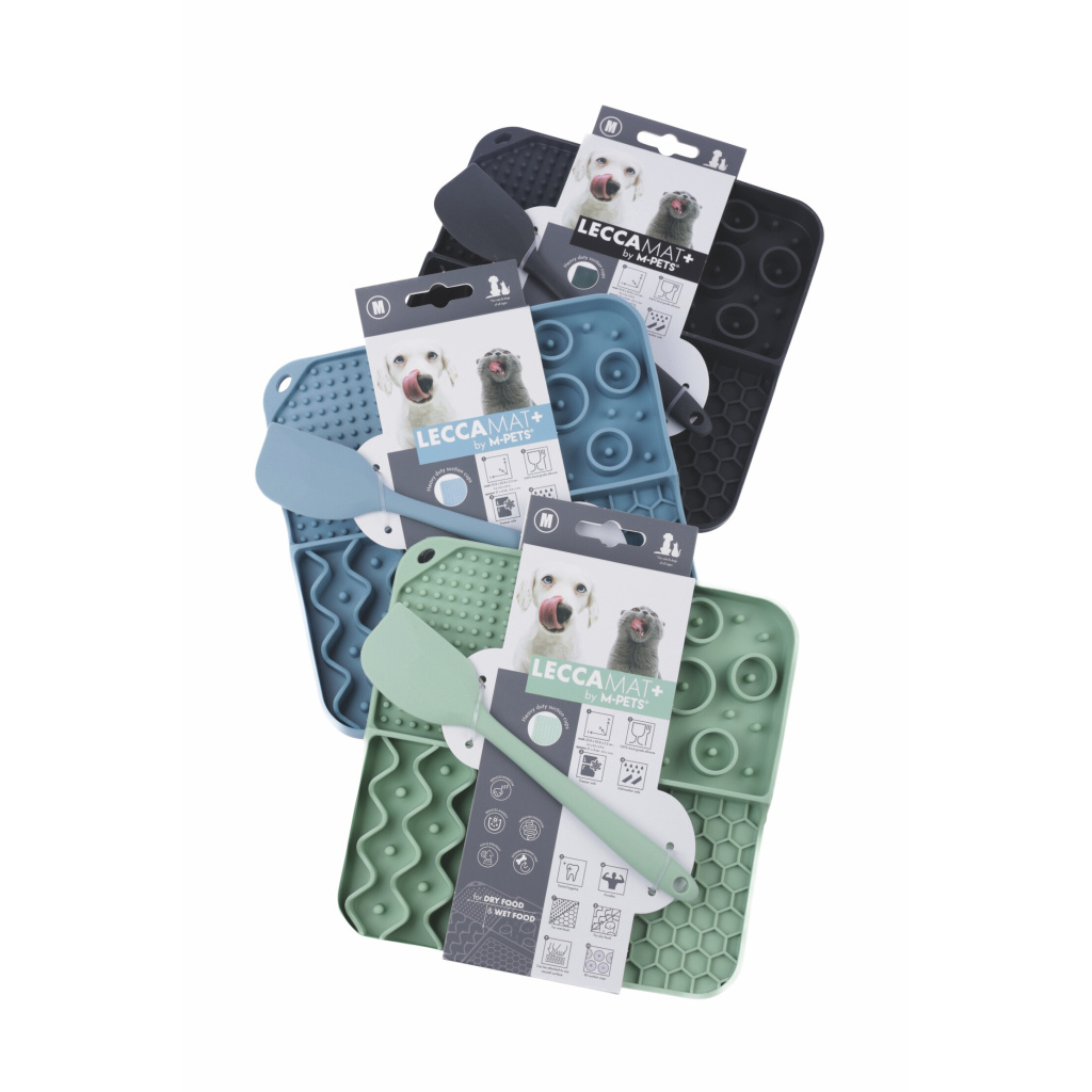 M-Pets Lecca Kedi ve Köpekler için Kaşıklı Yavaş Beslenme Ödül Matı 20,8x20,8 (Mavi) [M]