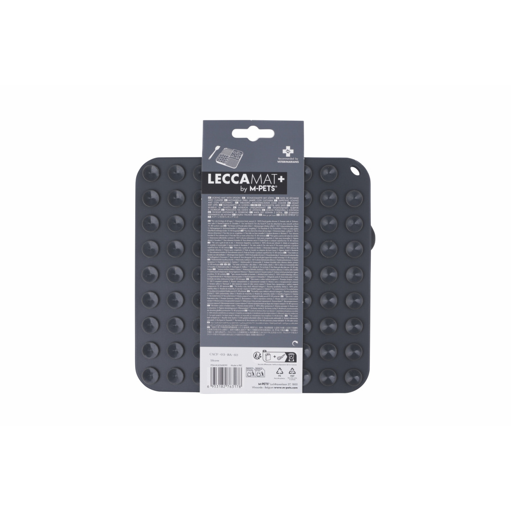 M-Pets Lecca Kedi ve Köpekler için Kaşıklı Yavaş Beslenme Ödül Matı 20,8x20,8 (Siyah) [M]