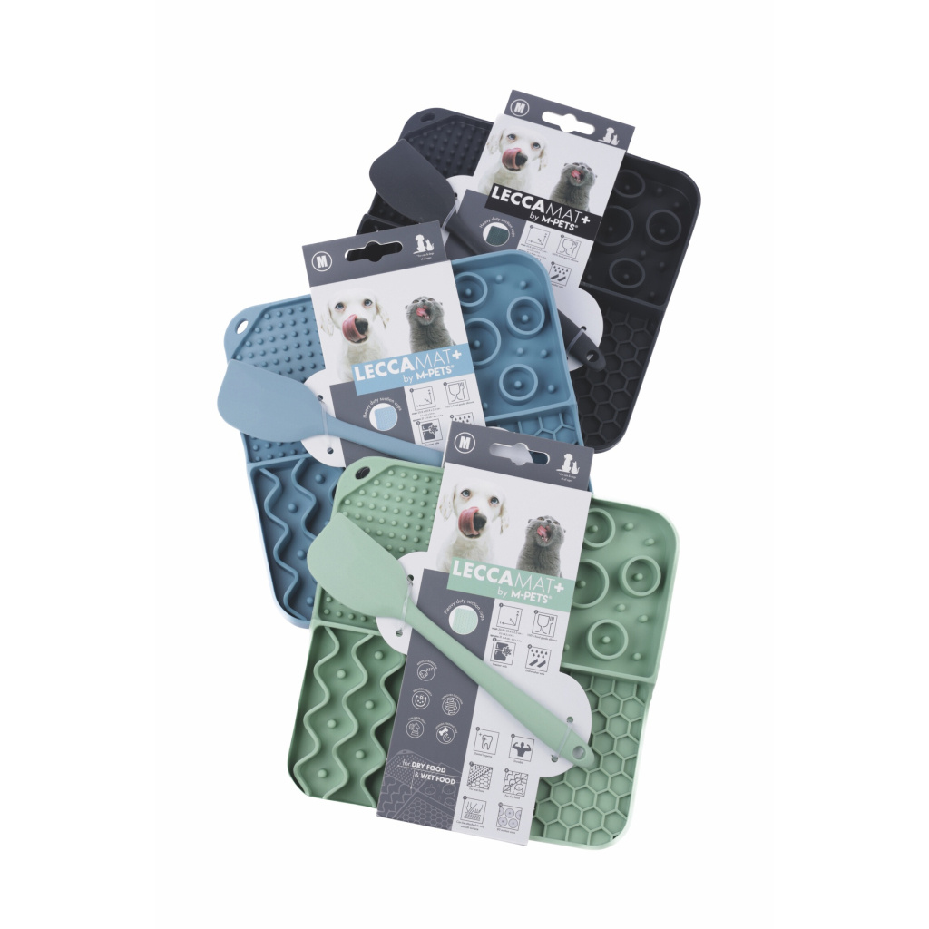 M-Pets Lecca Kedi ve Köpekler için Kaşıklı Yavaş Beslenme Ödül Matı 20,8x20,8 (Siyah) [M]