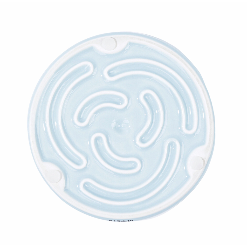 M-Pets Serene Rose Seramik Yavaş Beslenme Mama Kabı 300ml (Mavi)