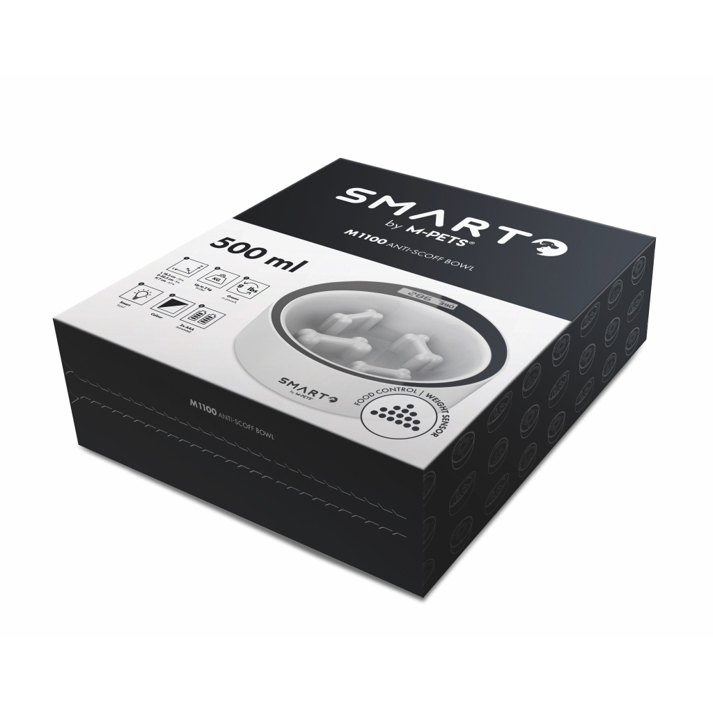 M-Pets Smarto M1100 Dijital Tartılı Yavaş Yeme Mama Kabı 426ml