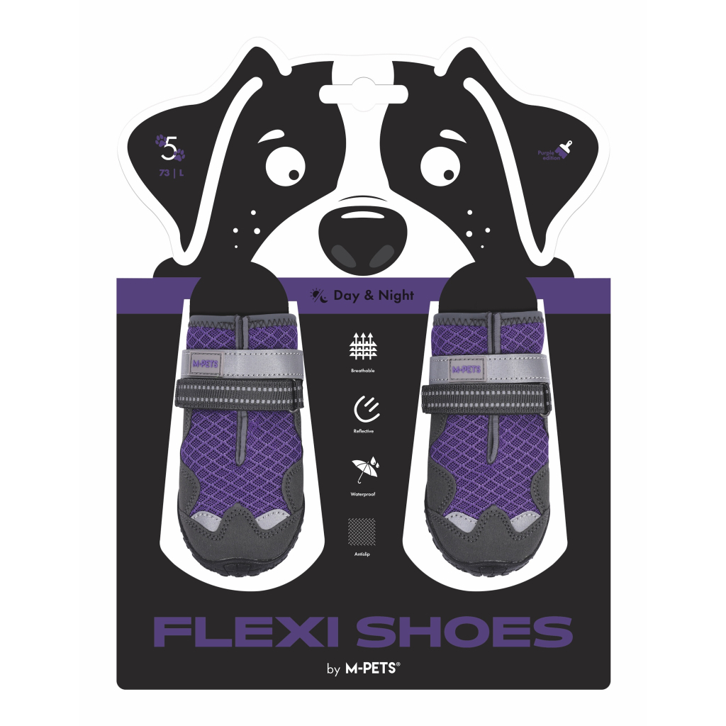 M-Pets Flexi Köpek Ayakkabısı (Mor) [L]