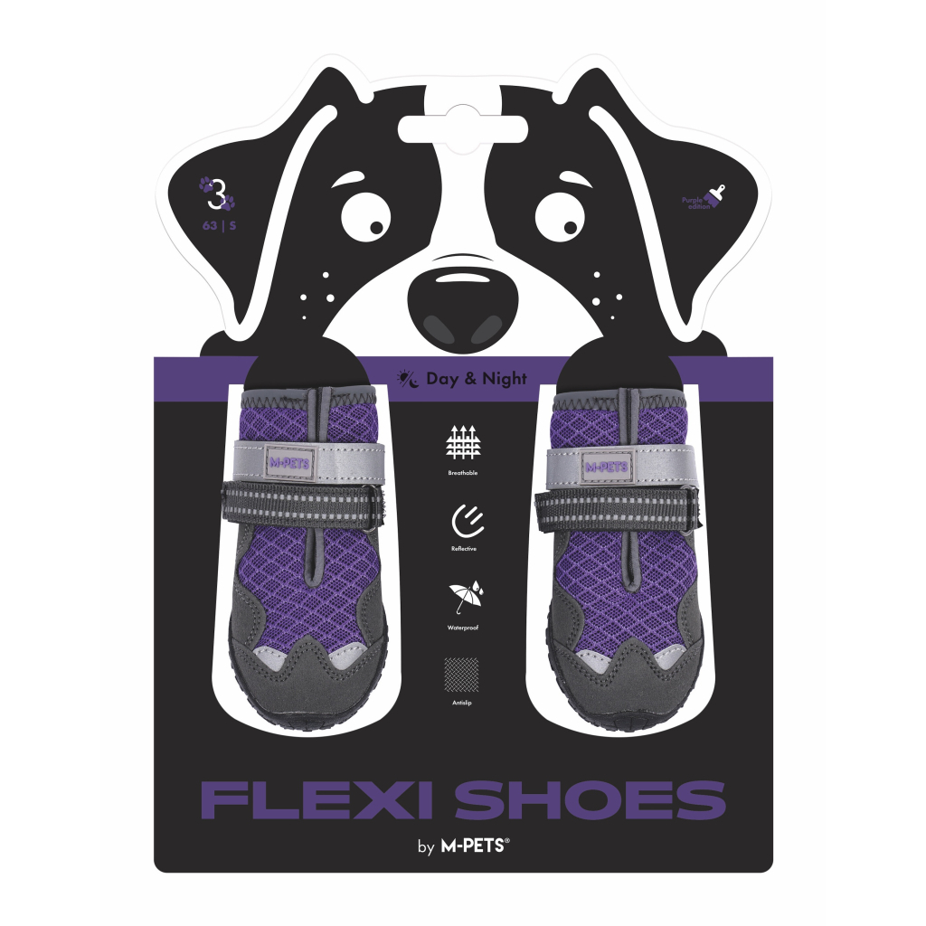 M-Pets Flexi Köpek Ayakkabısı (Mor) [S]