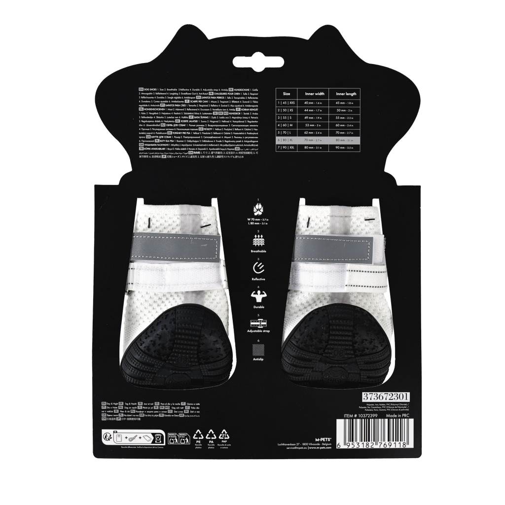 M-Pets Flexi Köpek Ayakkabısı (Beyaz) [XL]