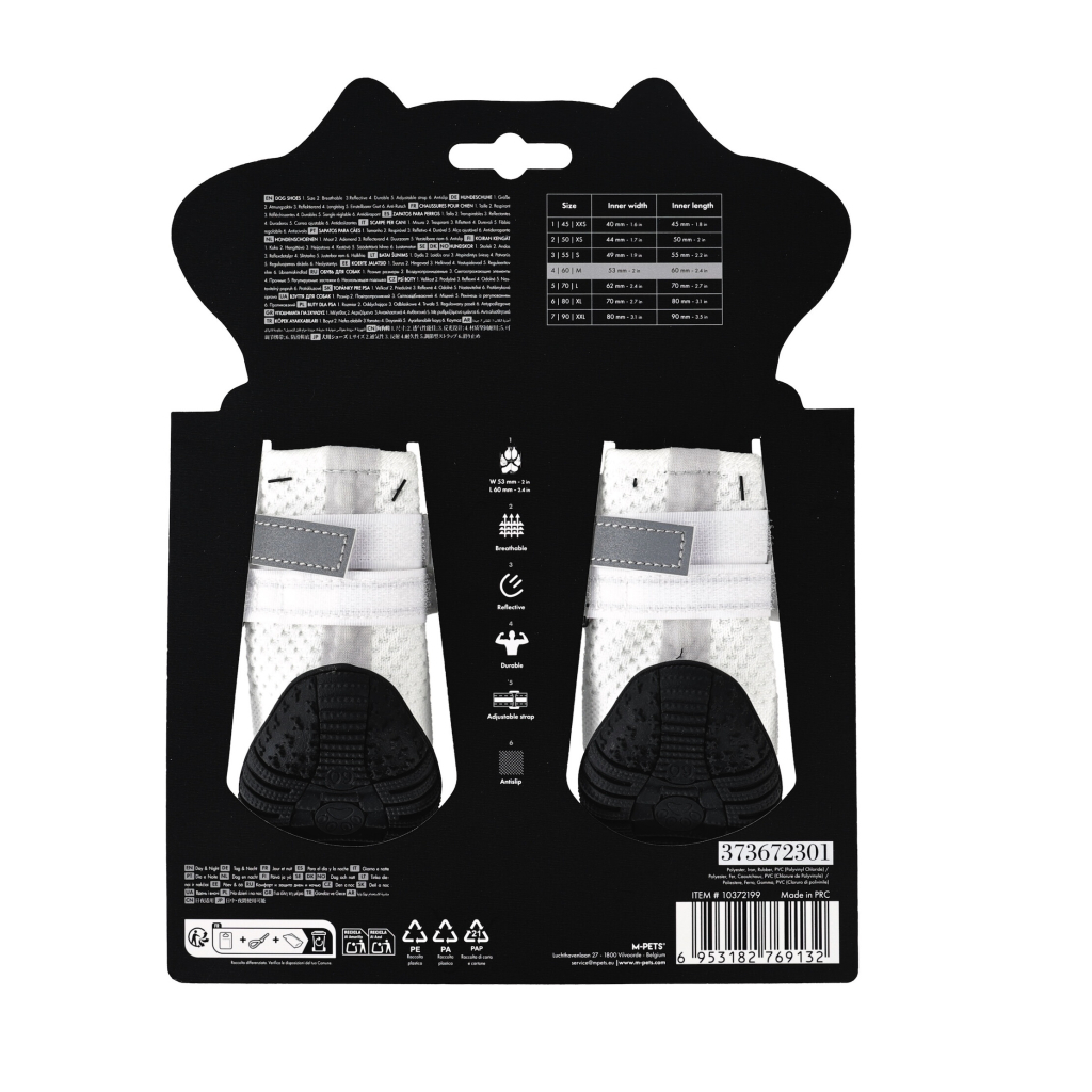 M-Pets Flexi Köpek Ayakkabısı (Beyaz) [M]