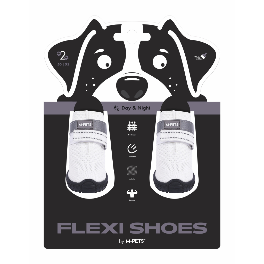M-Pets Flexi Köpek Ayakkabısı (Beyaz) [XS]
