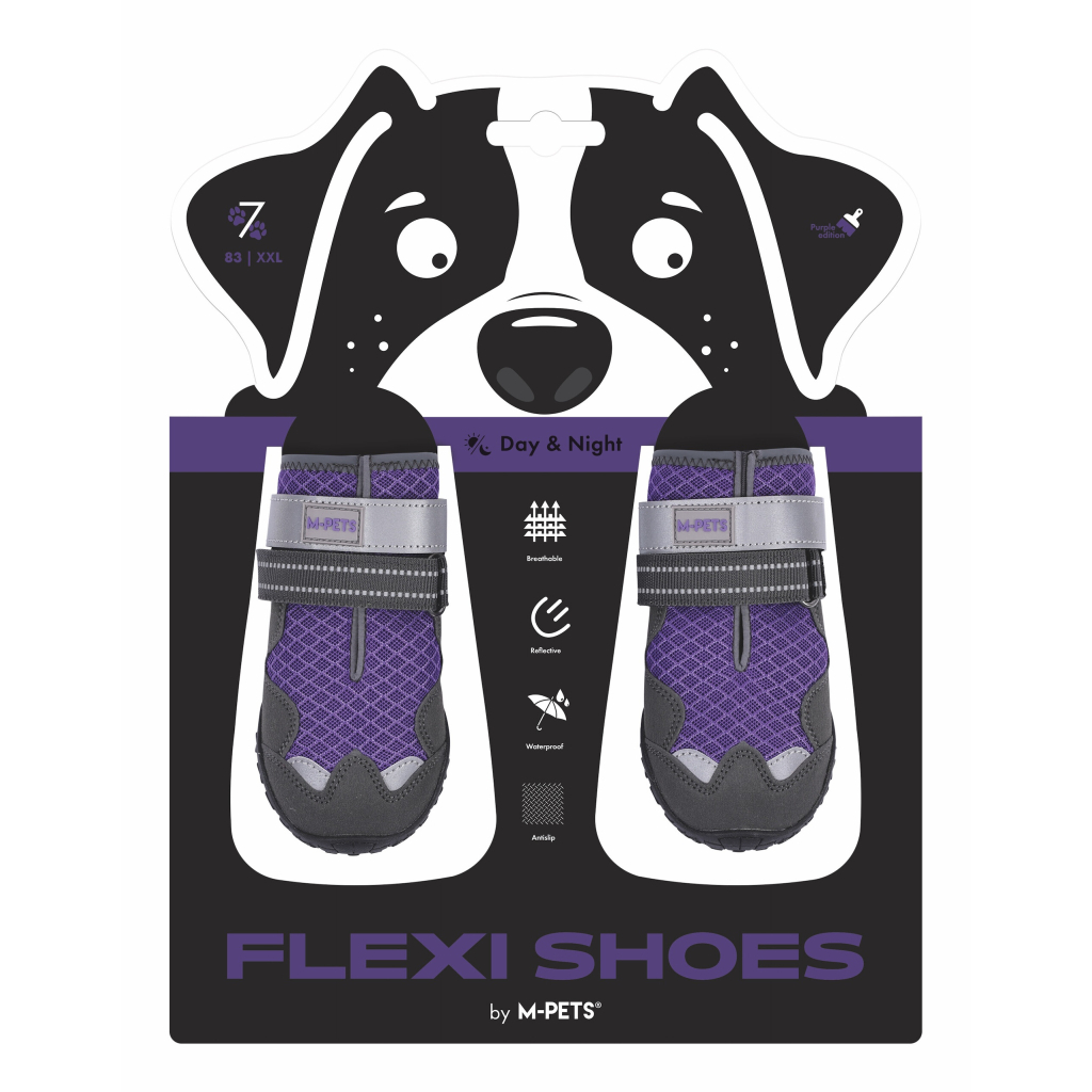 M-Pets Flexi Köpek Ayakkabısı (Mor) [XXL]