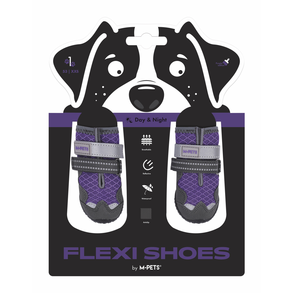 M-Pets Flexi Köpek Ayakkabısı (Mor) [XXS]
