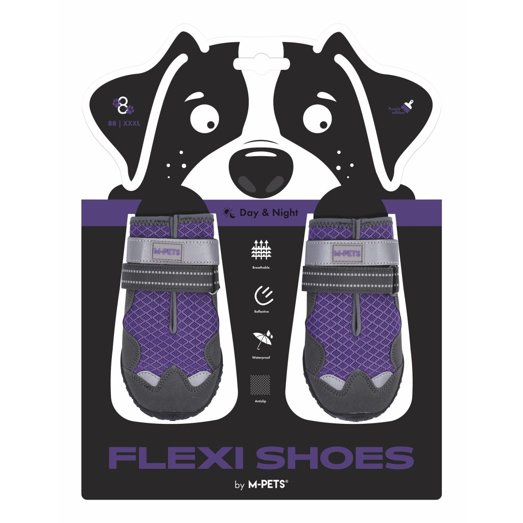 M-Pets Flexi Köpek Ayakkabısı (Mor) [XXXL]