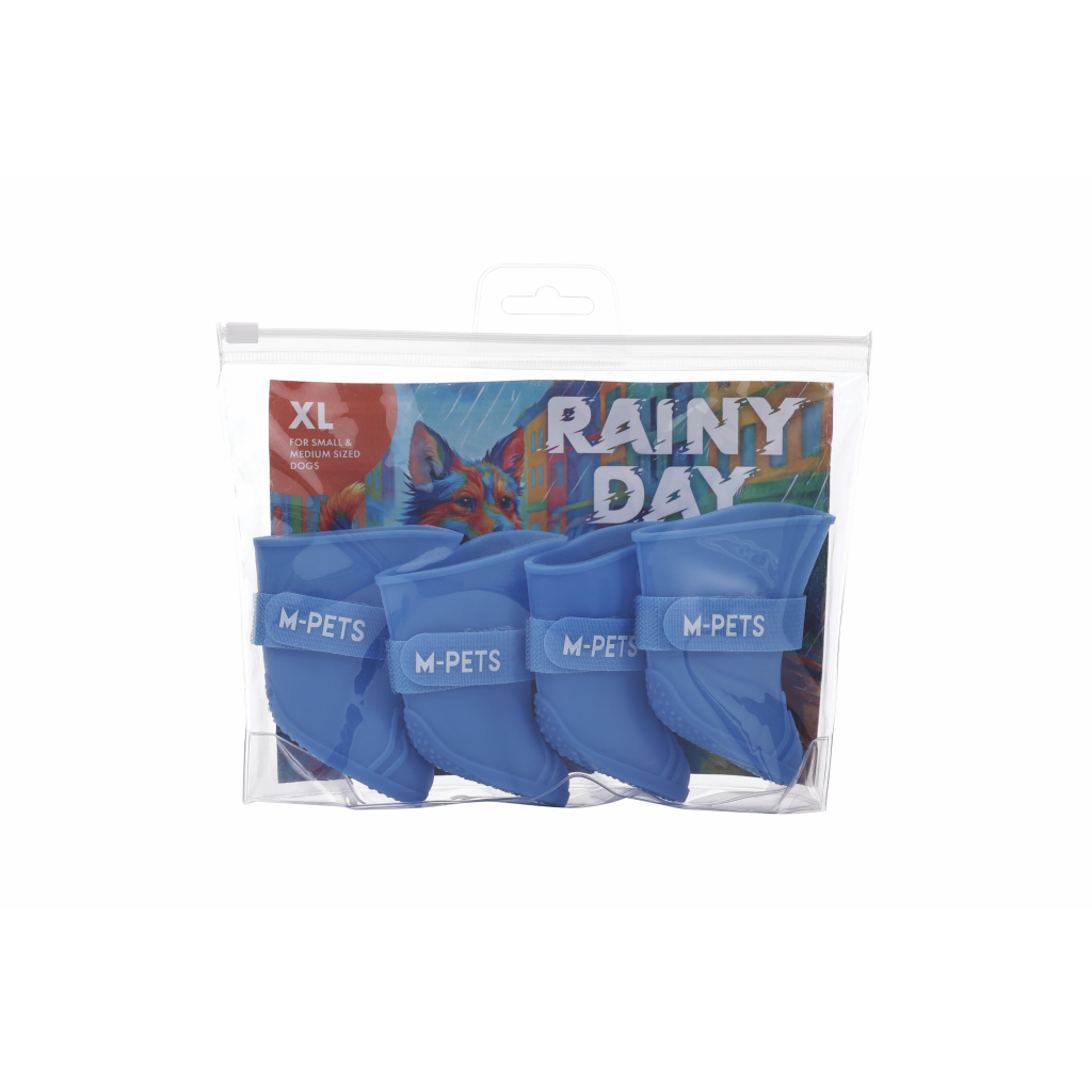 M-Pets Rainy Day Köpek Ayakkabısı 5,5x4,2cm (Mavi) [XL]