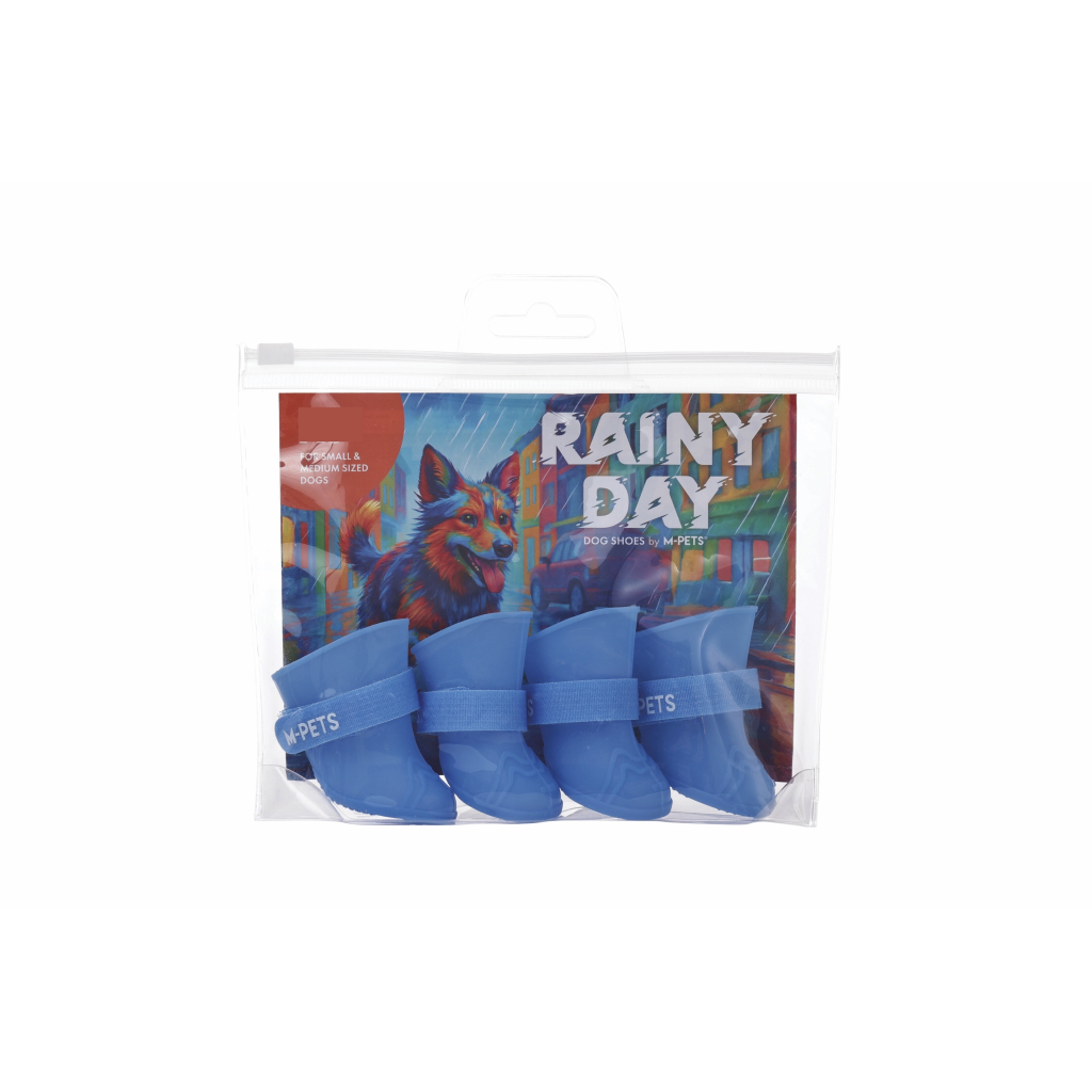 M-Pets Rainy Day Köpek Ayakkabısı 4,5x3,4cm (Mavi) [M]