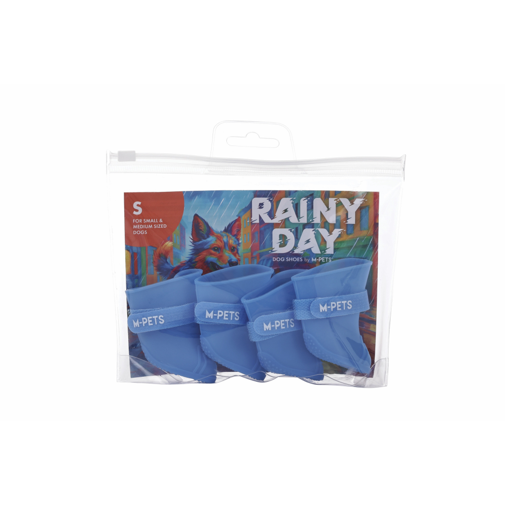 M-Pets Rainy Day Köpek Ayakkabısı 3x4cm (Mavi) [S]