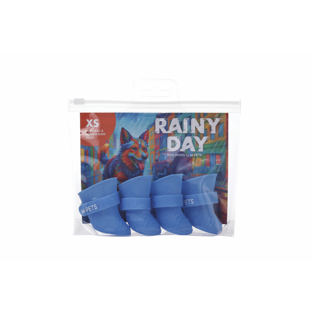 M-Pets Rainy Day Köpek Ayakkabısı 2,6x3,5cm (Mavi) [XS]