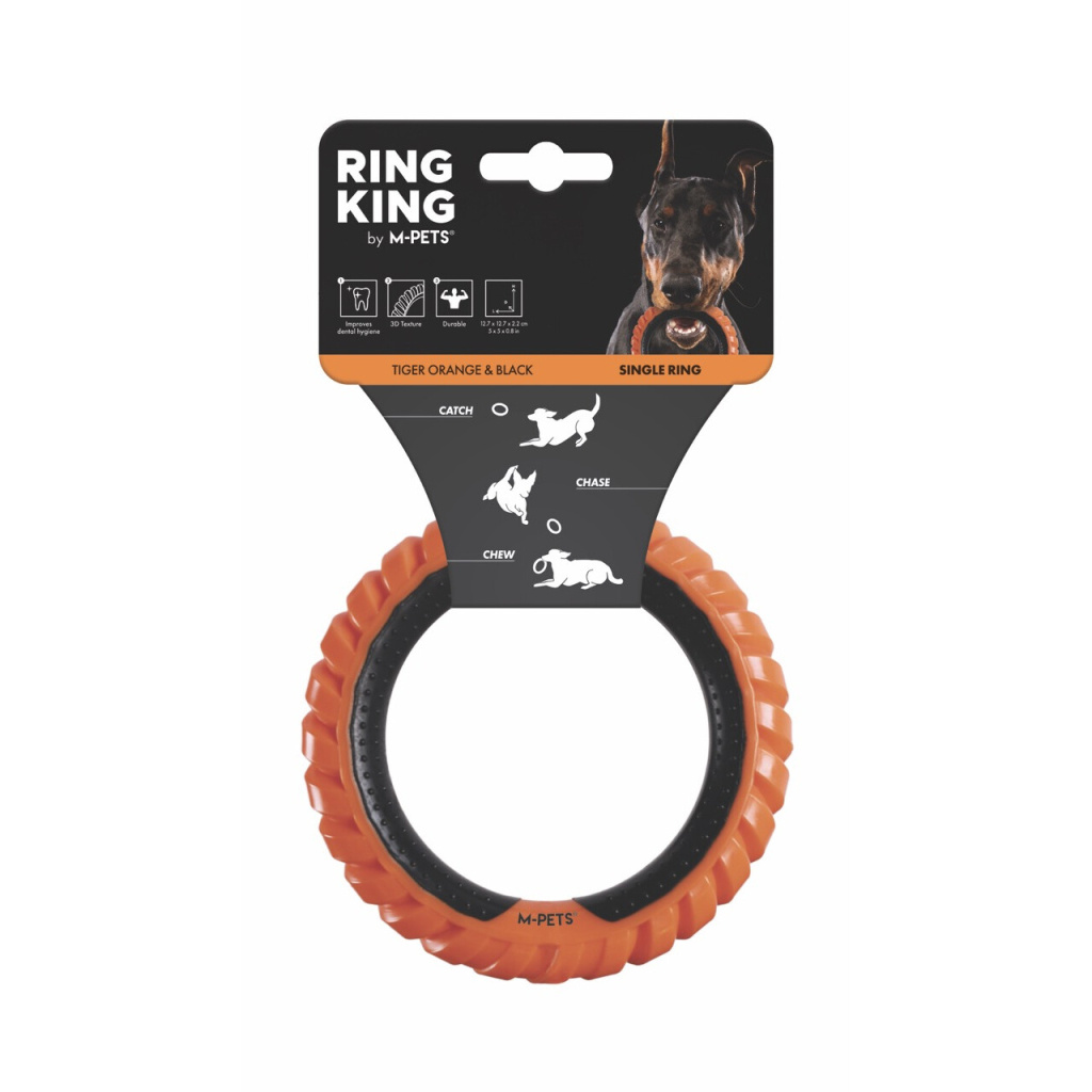 M-Pets Single Ring King Köpek Oyuncağı (Turuncu)
