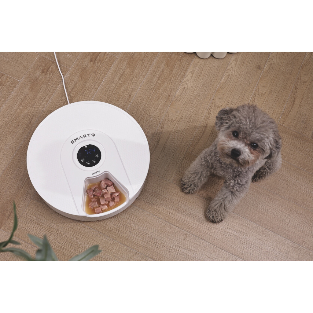 M-Pets Smarto M900 Kedi ve Küçük Irk Köpekler İçin Soğutuculu 6 Bölmeli Otomatik Mama Kabı 32x9,2cm