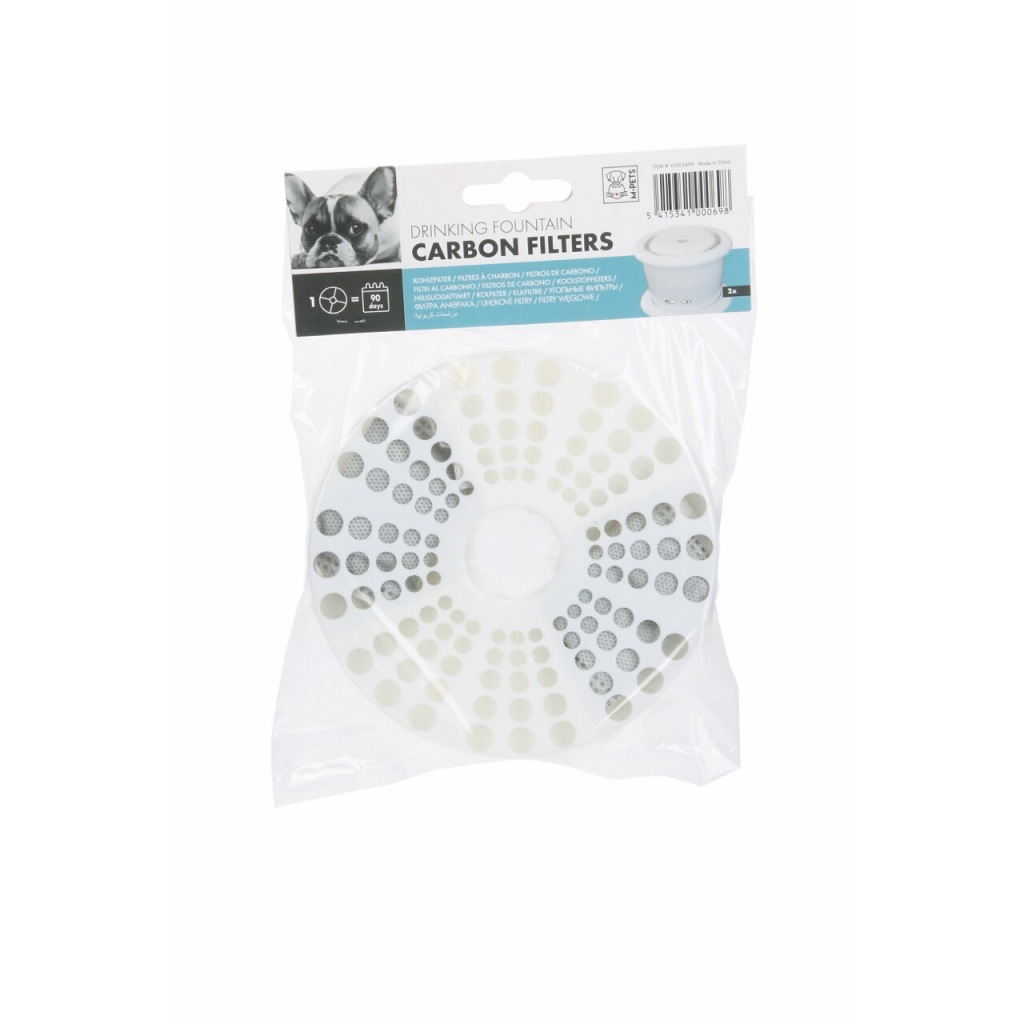 M-Pets Water Fountain Yedek Karbon Filtre 13,5x1,5cm (2'li)