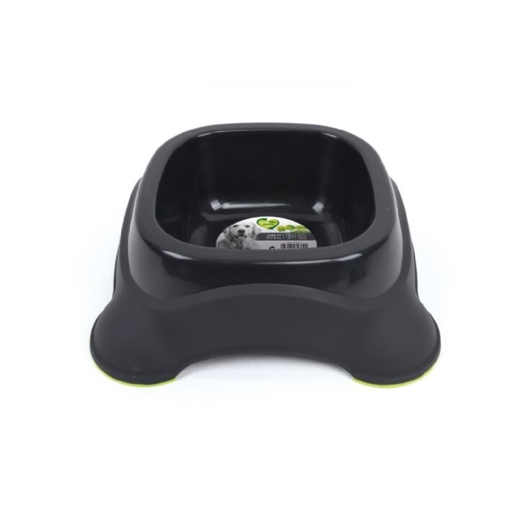 M-Pets Eco Double Köpekler İçin Plastik Mama ve Su Kabı 2300ml (Siyah)