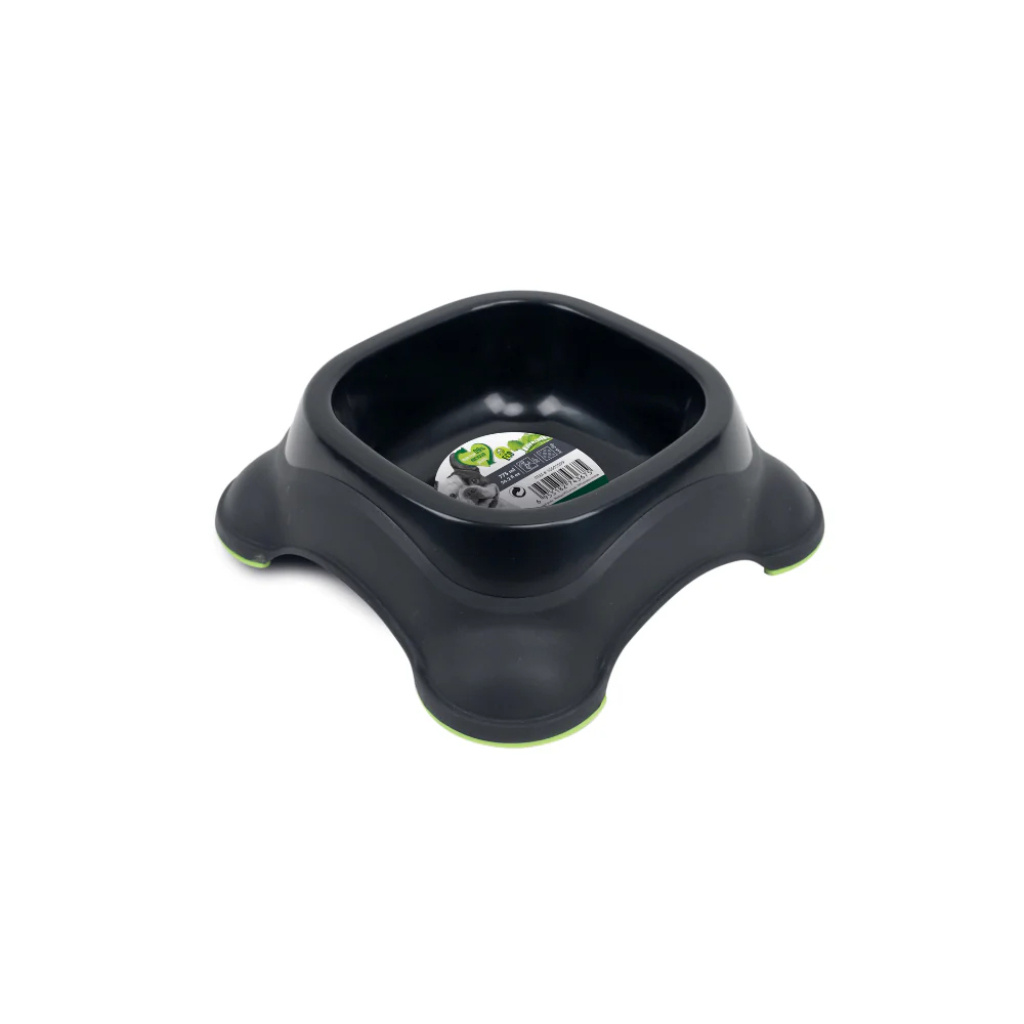 M-Pets Eco Double Köpekler İçin Plastik Mama ve Su Kabı 1150ml (Siyah)