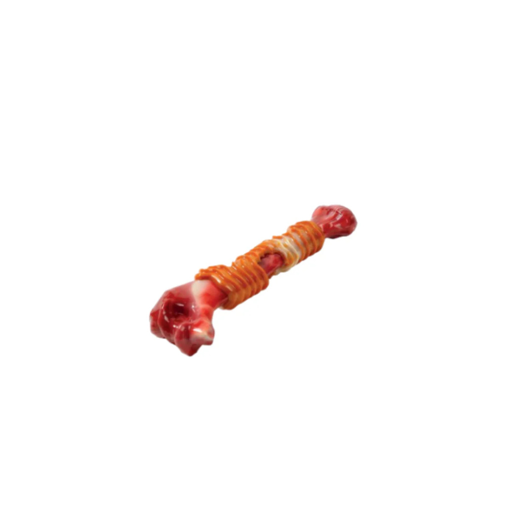 M-Pets Carnivore Stick Bone Pastırma Aromalı Kemik Köpek Oyuncağı 25,4x5,5x4,8cm (Kırmızı)