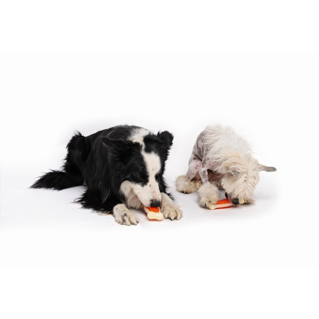 M-Pets Chewbo Bone Et Aromalı Kemik Köpek Oyuncağı 10x3x2cm (Turuncu)