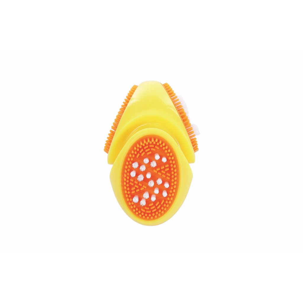 M-Pets Dental Squeaky Ruby Ball Diş Fırçalı Köpek Oyuncağı 11,4x7,5x7,5cm (Sarı)