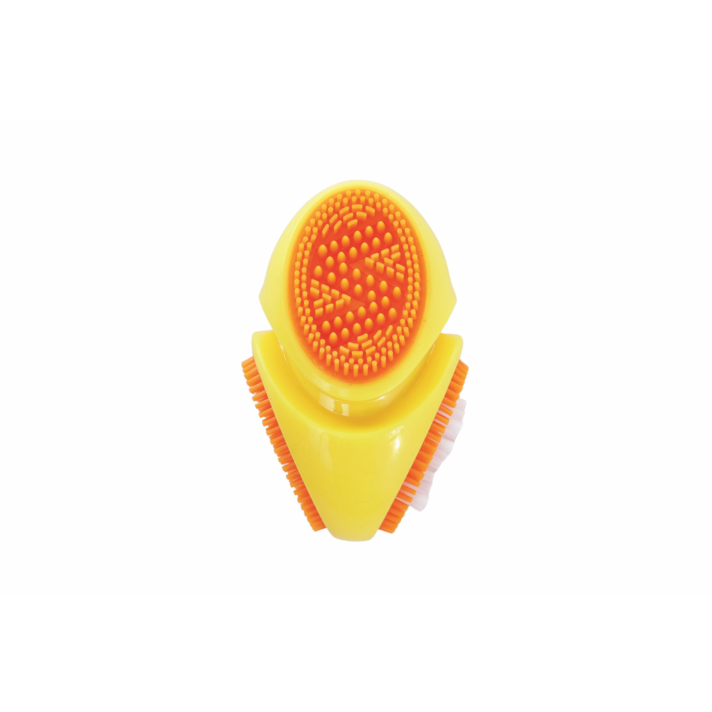 M-Pets Dental Squeaky Ruby Ball Diş Fırçalı Köpek Oyuncağı 11,4x7,5x7,5cm (Sarı)