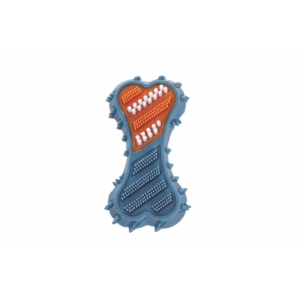 M-Pets Dental Squeaky Bone Diş Fırçalı Köpek Oyuncağı 14,2x7x4cm (Mavi)