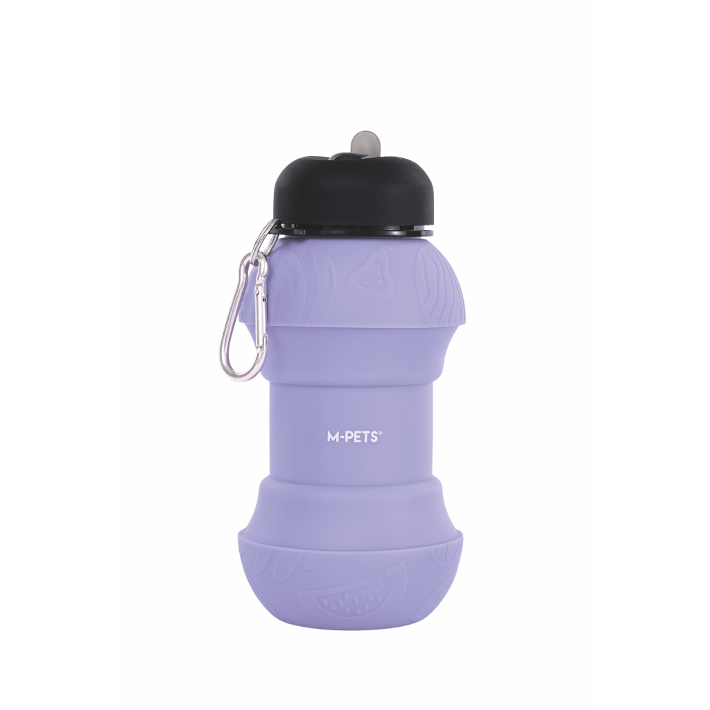 M-Pets On The Road Köpekler İçin Katlanır Seyahat Su Kabı 550ml (Mor)