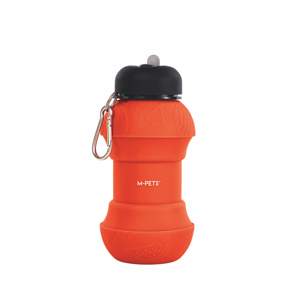 M-Pets On The Road Köpekler İçin Katlanır Seyahat Su Kabı 550ml (Turuncu)