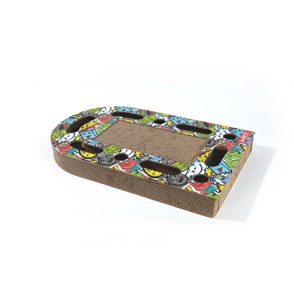 M-Pets Urban Style Freestyle Kedi Karton Tırmalama Tahtası 50x30cm (Renkli)