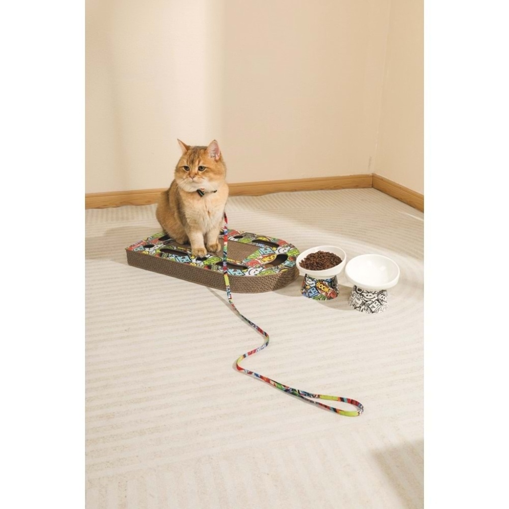 M-Pets Urban Style Freestyle Kedi Karton Tırmalama Tahtası 50x30cm (Renkli)
