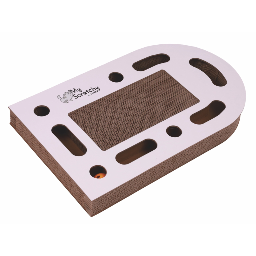 M-Pets My Scratchy Tenneessee Kedi Tırmalama Kartonu 50x30x6cm (Beyaz)