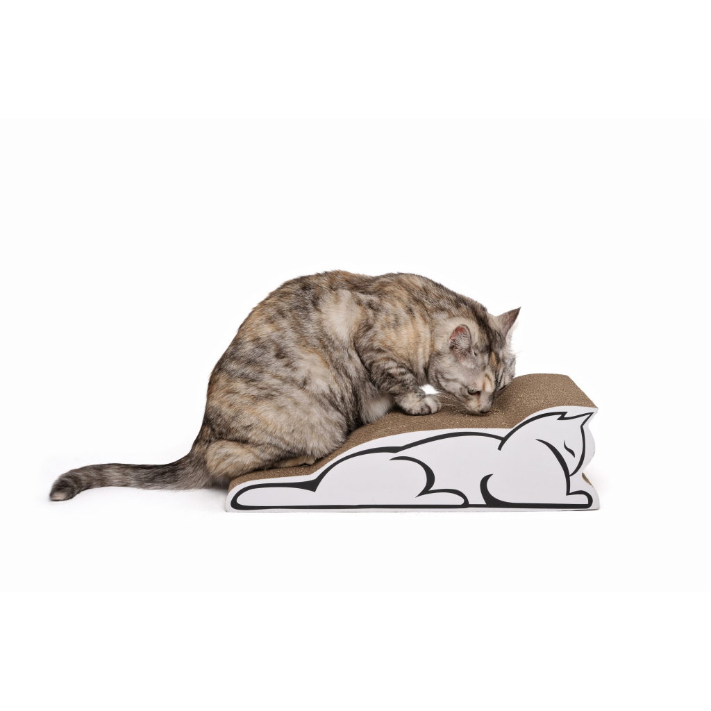 M-Pets My Scratchy Baltimore Kedi Tırmalama Kartonu 45x19,5x13cm (Beyaz)