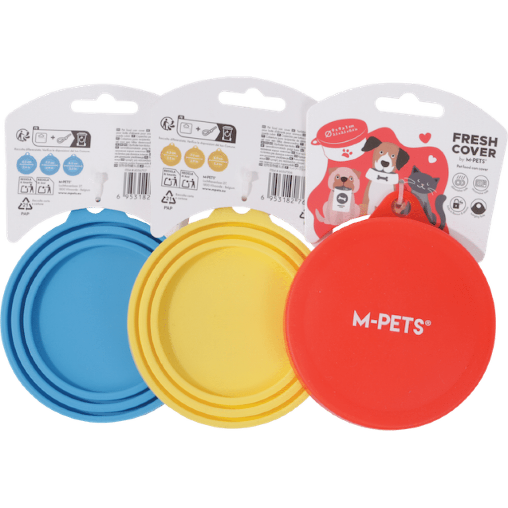 M-Pets Fresh Cover Kedi ve Köpek Konserveleri için Plastik Koruma Kapağı 9cm (Mavi)