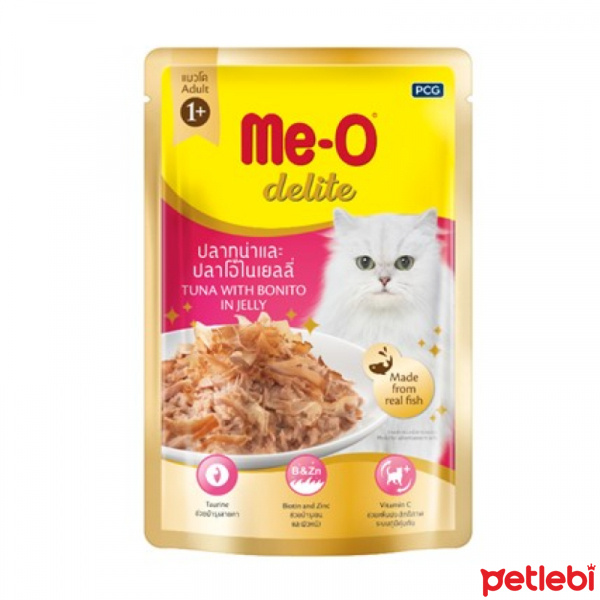 Me-O Delite Pouch Ton Balıklı ve Palamutlu Yetişkin Kedi Konservesi 70gr