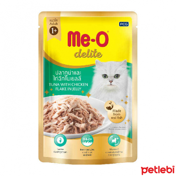 Me-O Delite Pouch Ton Balıklı ve Tavuklu Yetişkin Kedi Konservesi 70gr