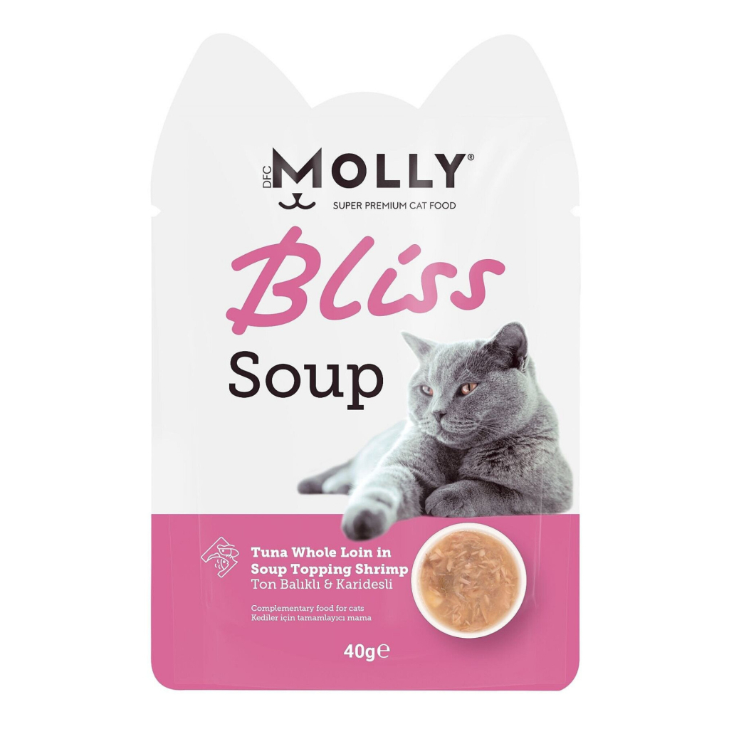 Molly Bliss Ton Balıklı ve Karidesli Kedi Çorbası 40gr